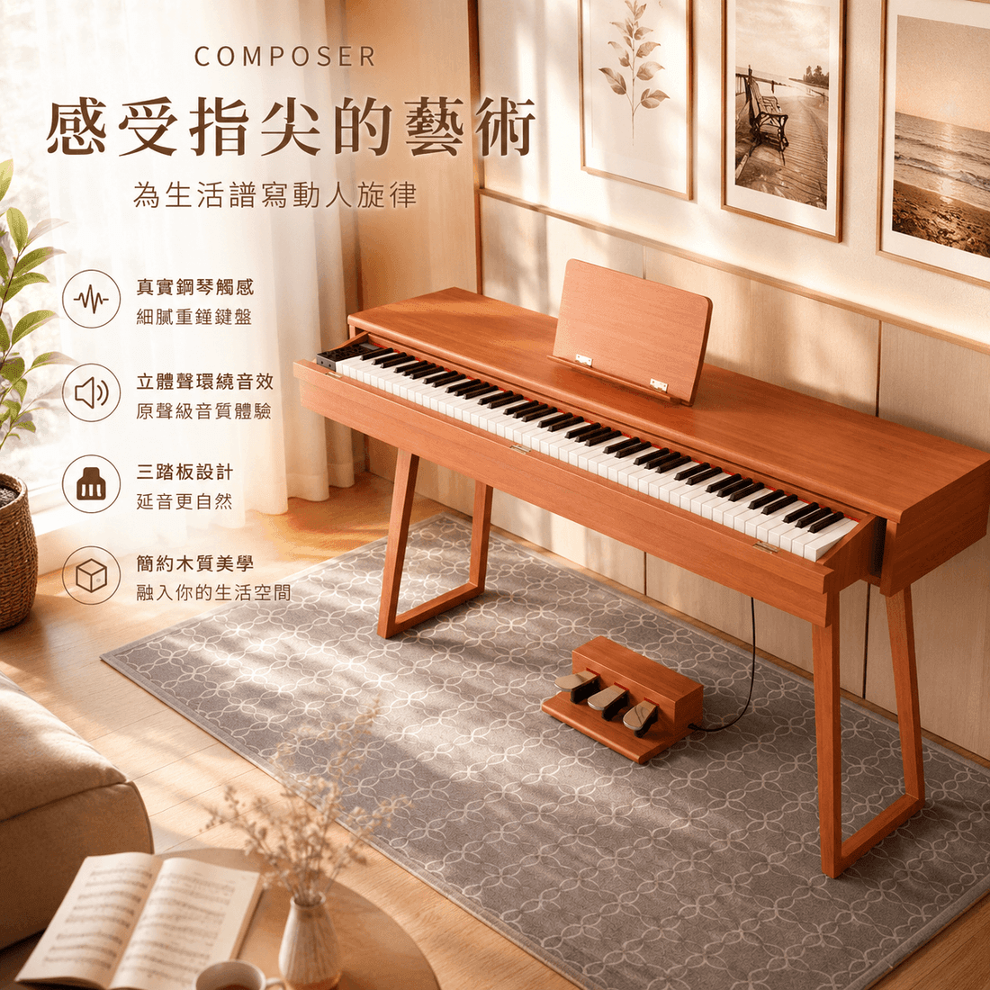 88鍵書桌電鋼琴